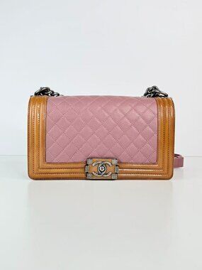 Channel boy flag crossbody bag